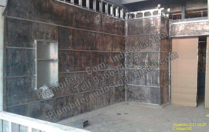 Chumbo laminado para barreira protectoras de raio x
