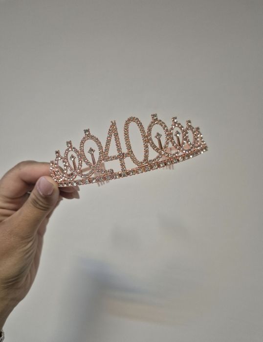 Nowy! Zestaw 40 Urodziny korona księżniczka topper balony szarfa