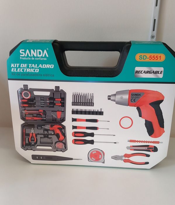 Kit ferramentas  máquina recarregável