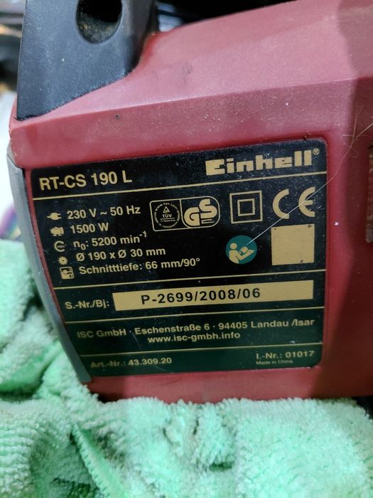 Serra Circular Einhell RT-CS 190 L – 1500W