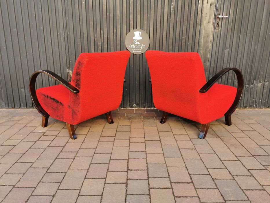 Fotel ART DECO proj. J. Halabala, Czechosłowacja '30-'50, Retro