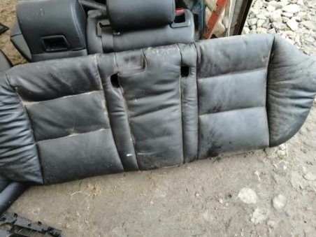 Wnętrze fotele BMW E61 czarna skóra Komplet kanapa tył