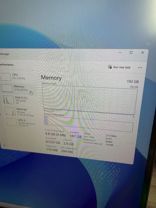 PC Intel Xeon 44 core 88 logical RAM 192 DDR4