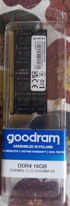 Оперативна пам'ять SO-DIMM 16GB Goodram DDR4 3200MHz