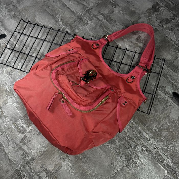 Гарна рожева сумка ггл з карабіном BAG TO THE BOOTS GGL, George Gina Lucy архив винтаж опиум нефор bags bag sk8 opium vintage