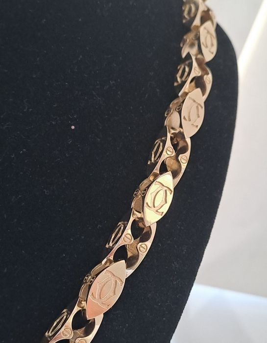 Złoty łańcuszek splot CARTIER 585 64 cm 96 g 350 zł/ 1g