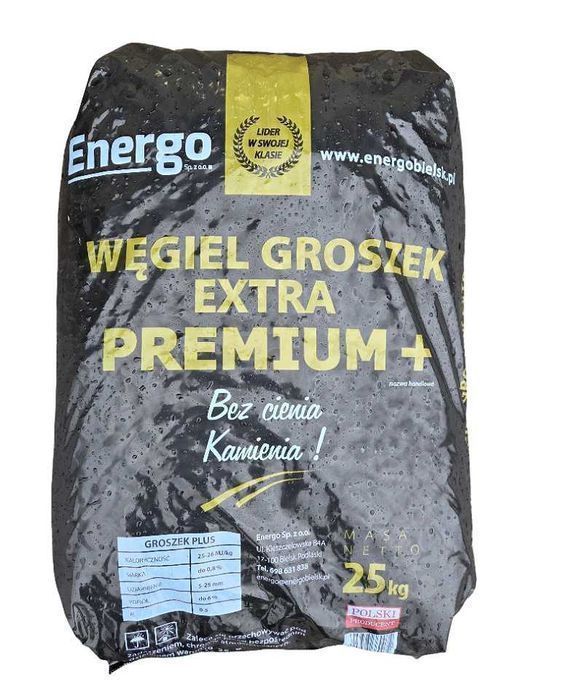Groszek ENERGO EXTRA PREMIUM + 25-26kj węgiel workowany