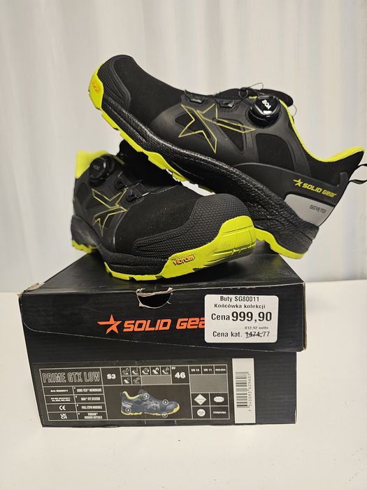 Buty robocze Solid Gear Prime GTX LOW S3 r.46 BOA