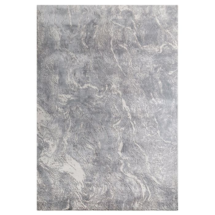 Dywan SALENA9 Stalowy 200x290 Cm Do Salonu Nowoczesny Elegancki Mebliva