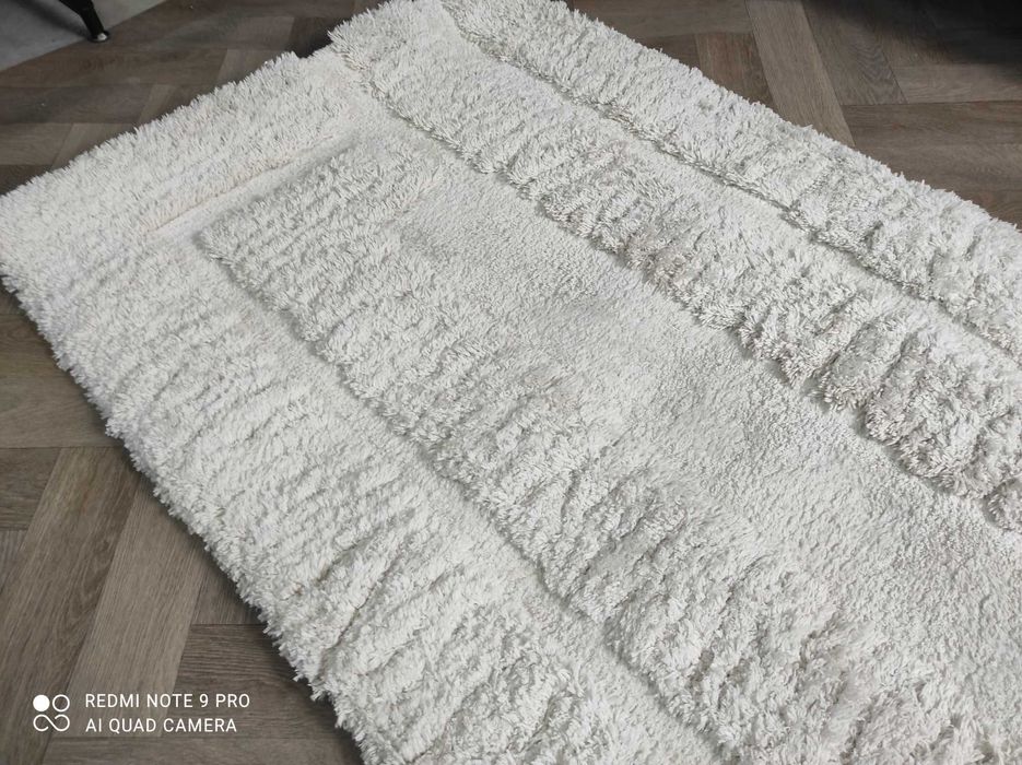Puszysty chodnik z długim włosiem z wypukłą strukturą Genève 80x300