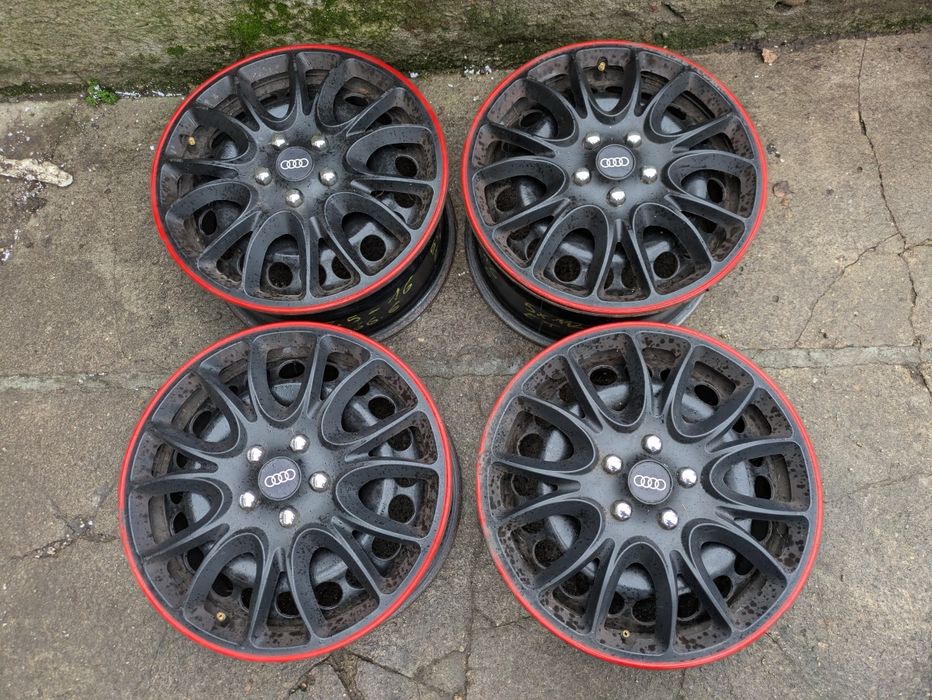 Felgi stalowe 16 cali 5x112 z kołpakami audi 7,5 J  ET 42 WYSYŁKA =100 zł