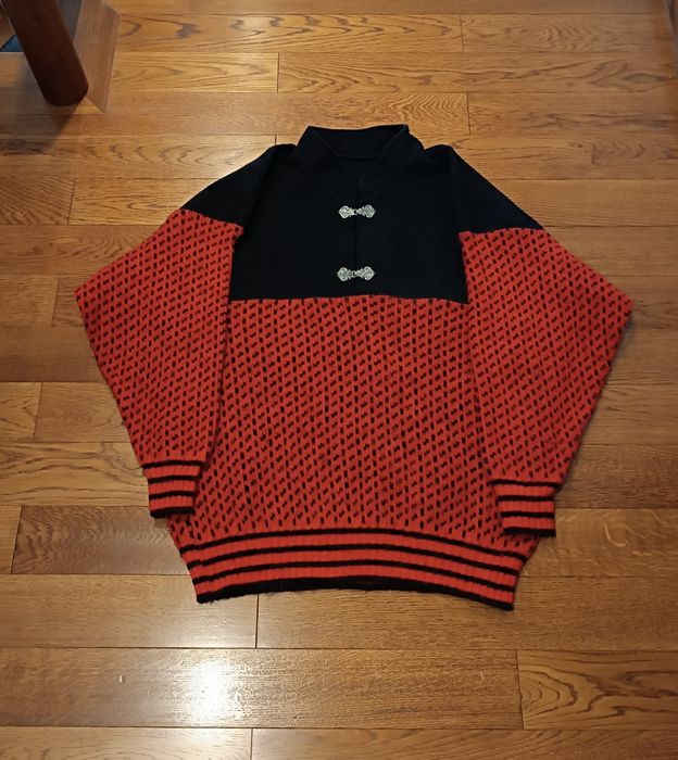Sweter Wełniany Vintage Norweski Ciepły Zimowy rozmiar XL