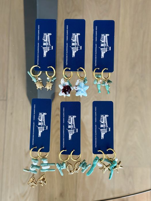 Lote de pulseiras e brincos com motivos marinhos - Novos