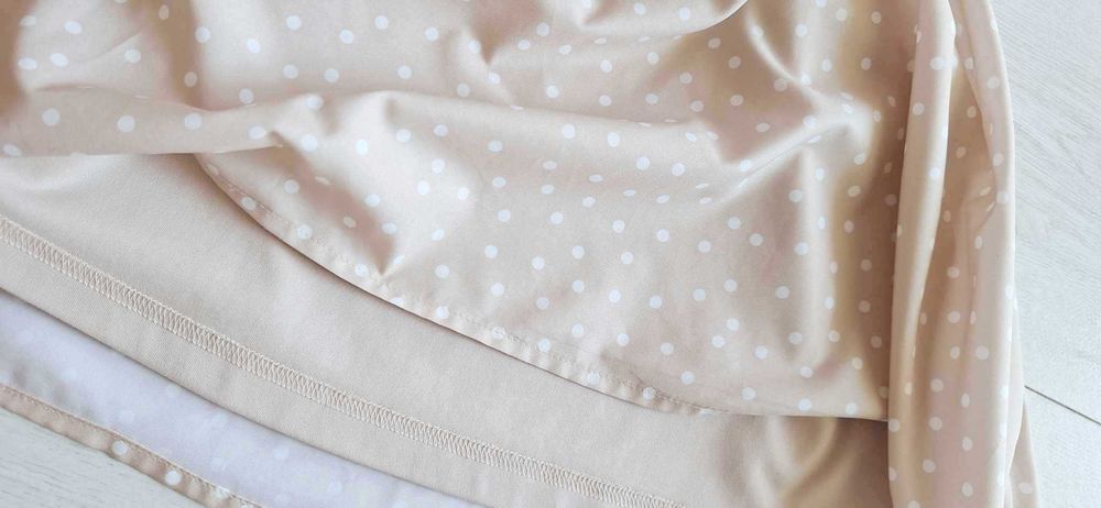 Beżowa sukienka w białe groszki , Orsay, na lato