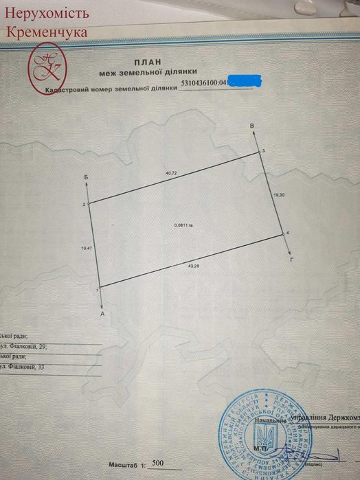 Продам ділянку на Козацькій