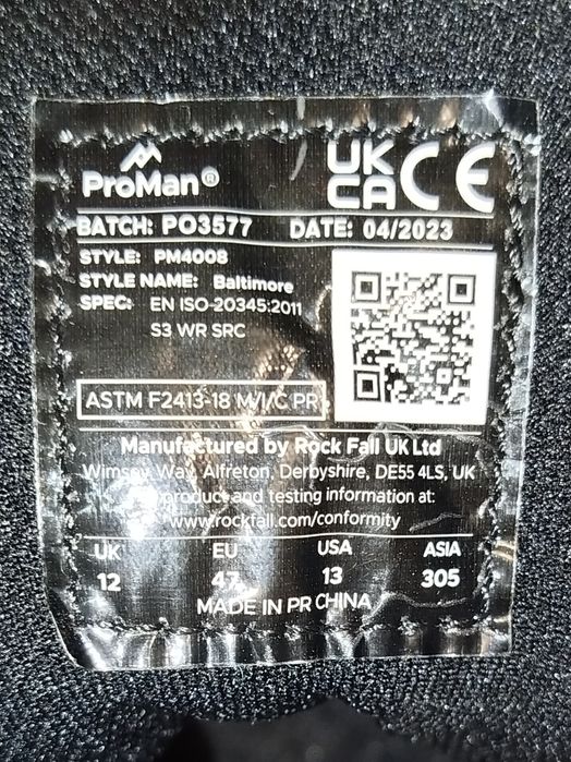 Ботинки  рабочие защитные р. 44-45.. ProMan Baltimore.