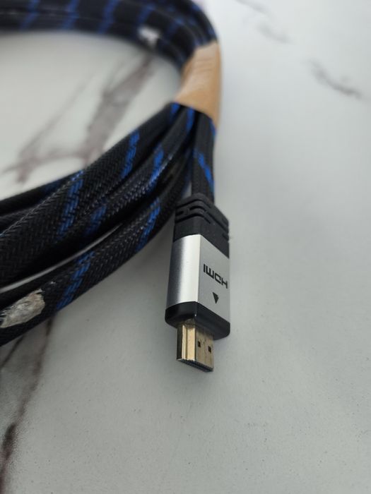 Kabel HDMI 1,4 płaski w oplocie długość 5 m