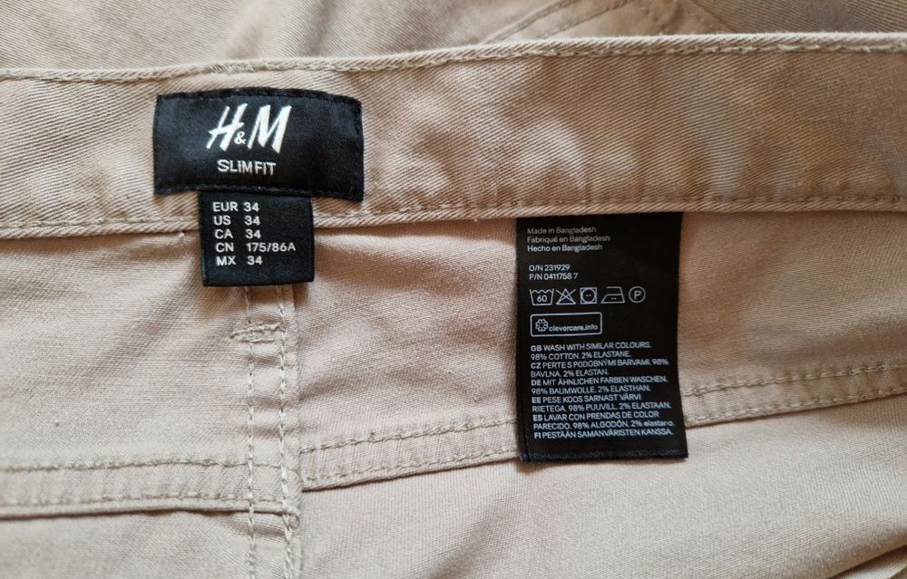 Джинси чоловічі H&M W34 L32 Original
