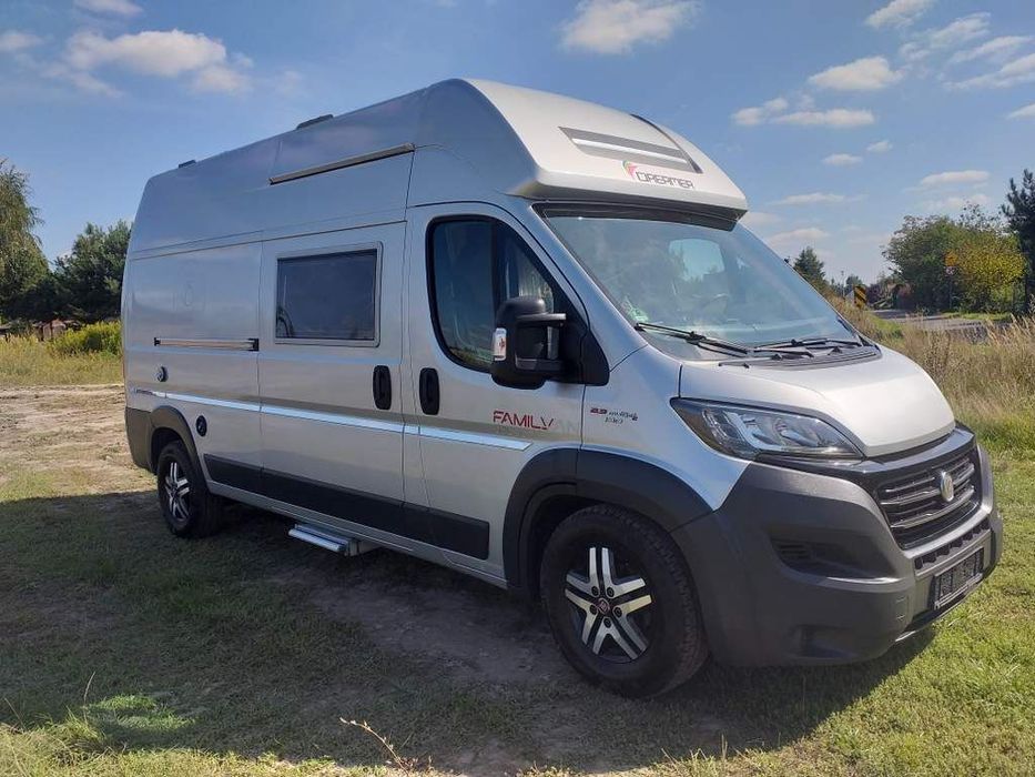 Fiat DREAMER Family 5-OSOBOWY  ŁÓŻO Opuszczane z sufitu / ŁÓŻKO Piętrowe / Łazienka / Prysznic