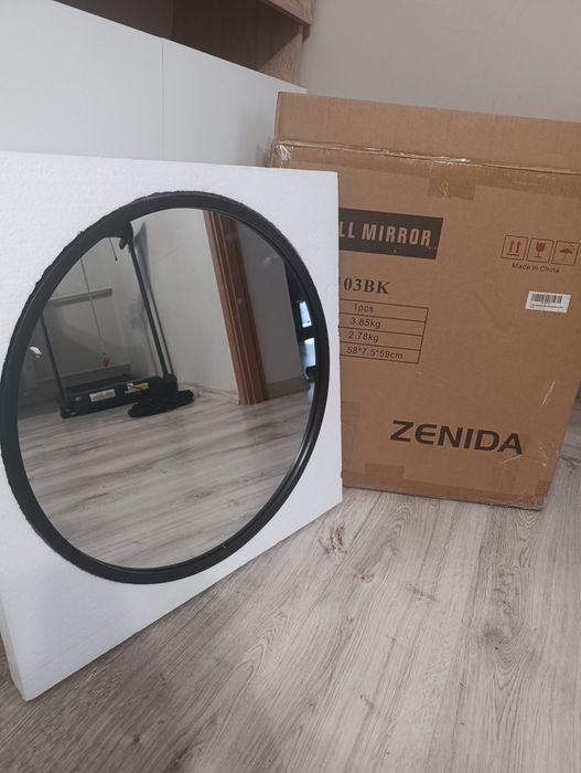 Okrągłe Lustro ZENIDA 50cm, LOFT, nowe