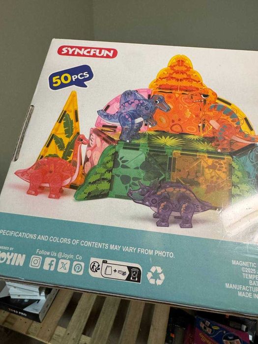 Магнітний конструктор SYNCFUN на 50 деталей динозаврів