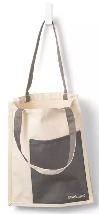 Bookaroo Torba bawełniana Charcoal&Cream. IF. Nowy Produkt