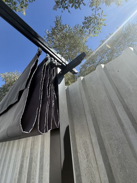 Pergola 3x6m com toldos retrateis