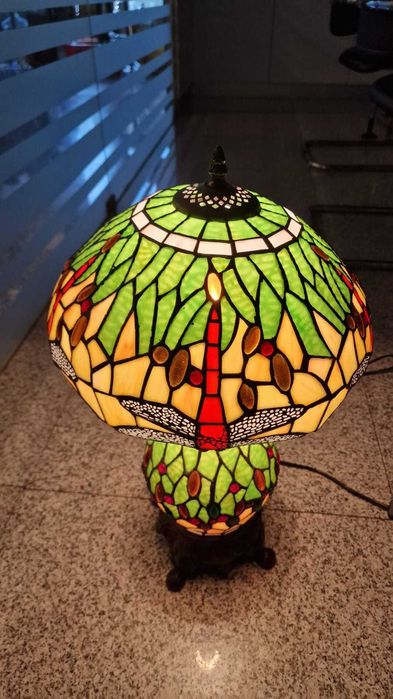 Candeeiro estilo Tiffany – Libélulas – 55 cm – Lindo e funcional