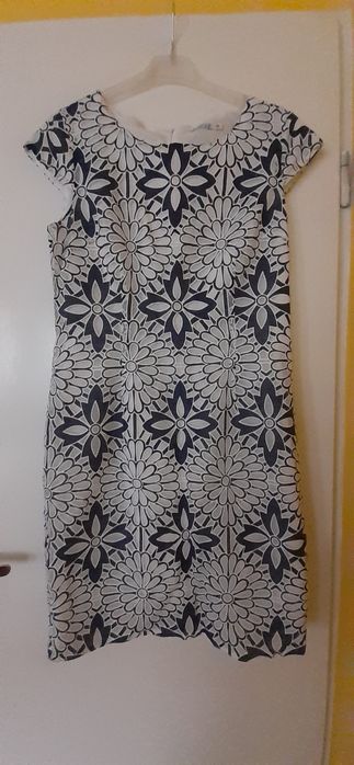 Sukienka letnia , biało-granatowa