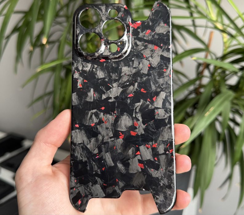 Чохол для iPhone 15 Pro. Чохол з кованого карбону для айфона