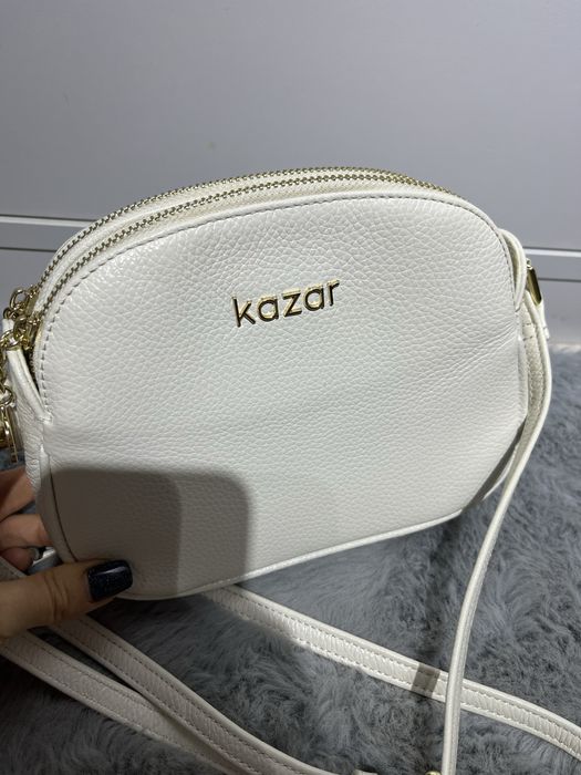 Kazar listonoszka biala skorzana