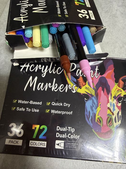 Акрилові маркери 36 шт 72 кольори