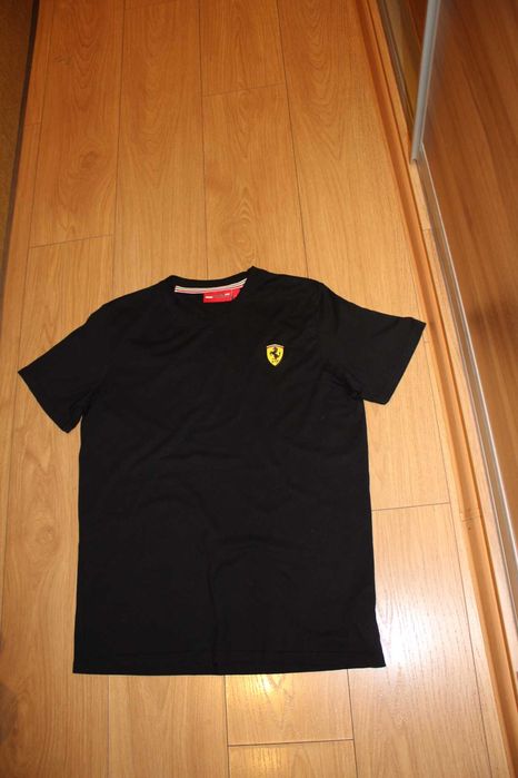 PRAWIE NOWY, T-shirt,SCUDERIA FERRARI, męski,roz.M,czarna