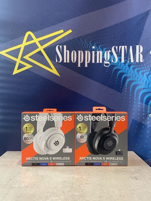 Ігрова гарнітура SteelSeries Arctis Nova 5 Black/White • Нова!