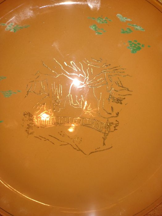Talerzyk PRL D.P.R.K zdobiony 24cm.