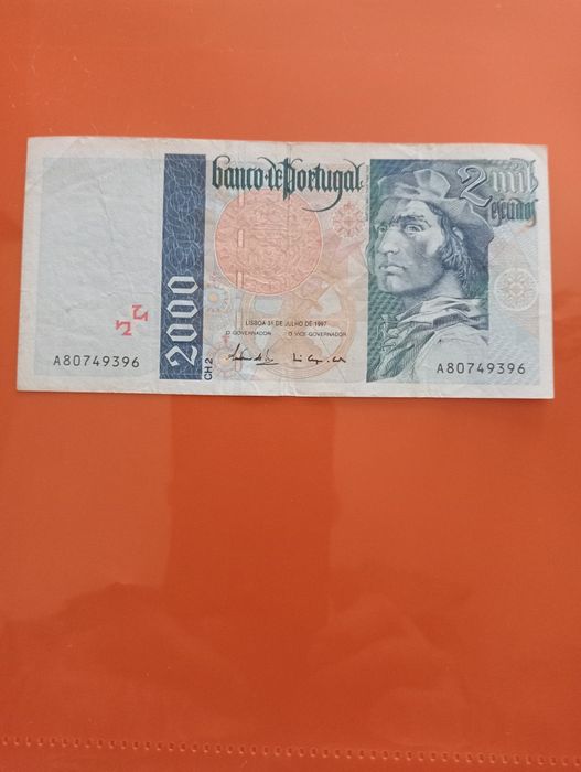 Vendo nota de 2.000$00 escudos.