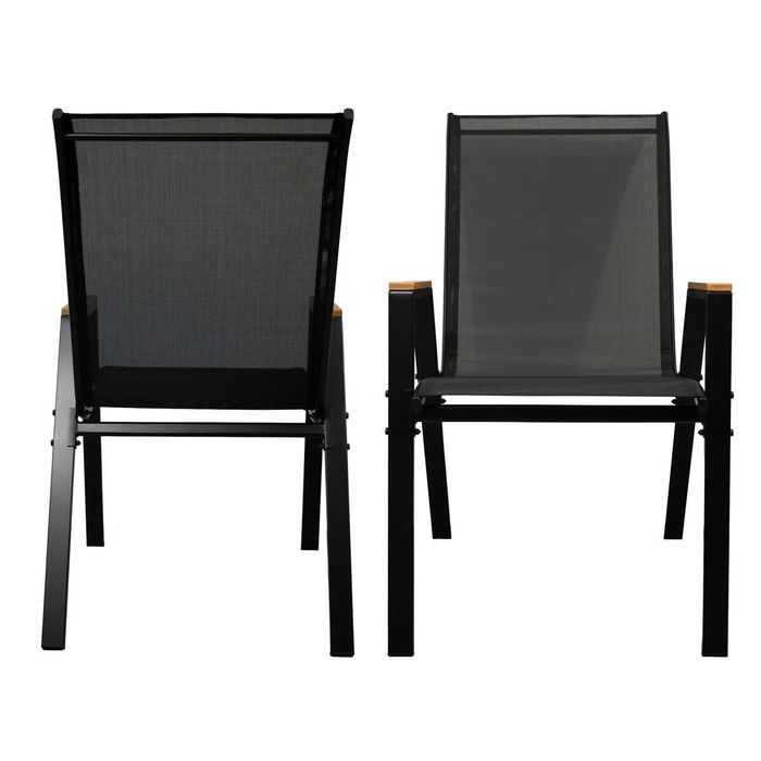 DUŻY Zestaw Mebli Ogrodowych 8 Osób Aluminiowy Stół 190cm + 8 Krzeseł