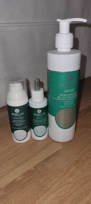 Zestaw BasicLab – serum + krem + żel | użyte 1x