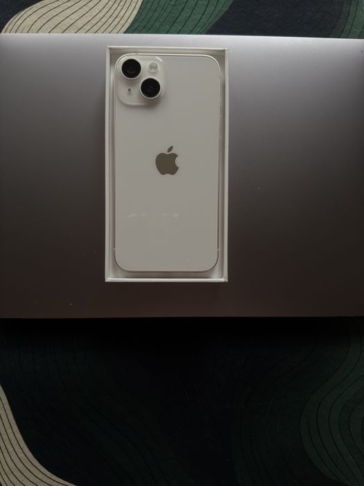 iPhone 14 128GB Starlight / коробка + кабель / фізична сім/ АКБ 75%