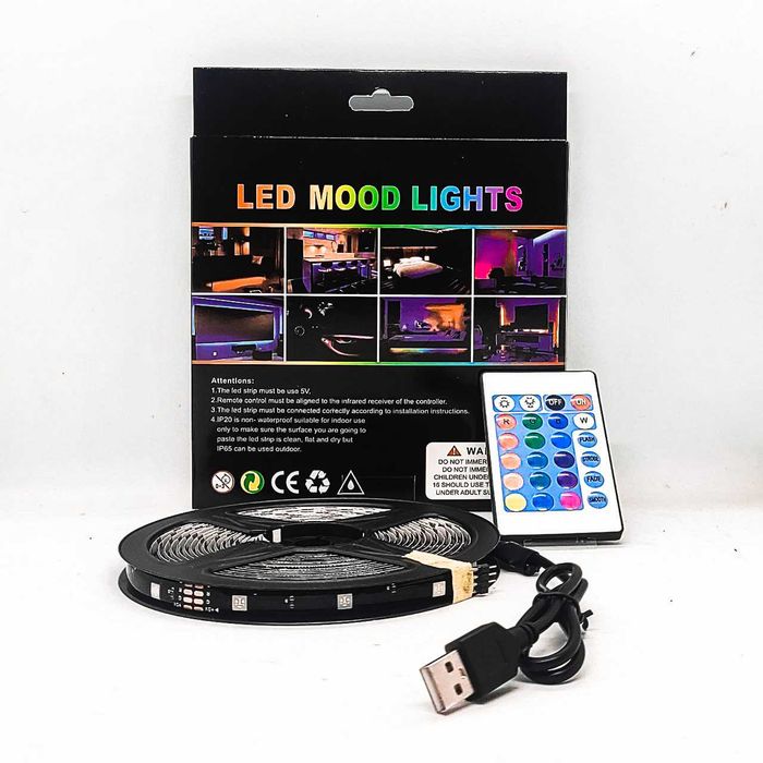 Працює від павербанку! USB LED стрічка, світлодіодна стрічка Bluetooth