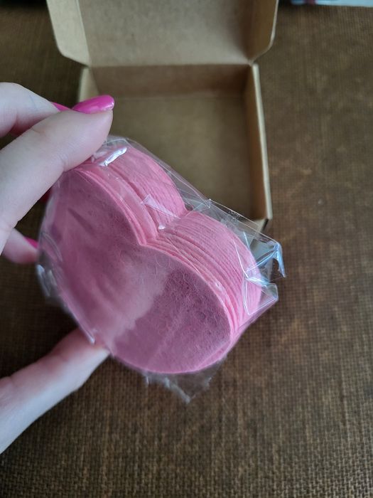 Esponjas Faciais Coração / Rosa (20 Unid)