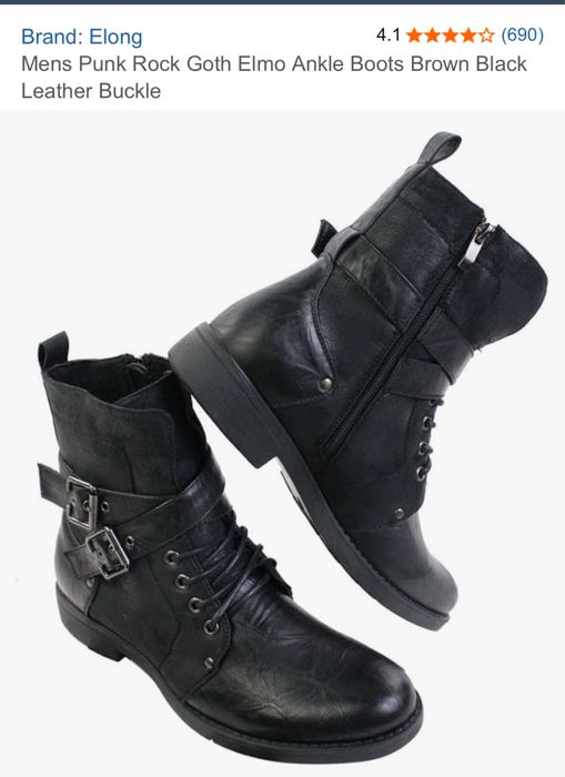 Кожаные ботинки Punk / Biker 44 — новые.