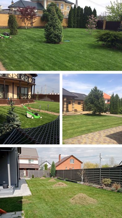 Догляд:обрізка дерев,обприскування,скарификация газон,покос,стрижка