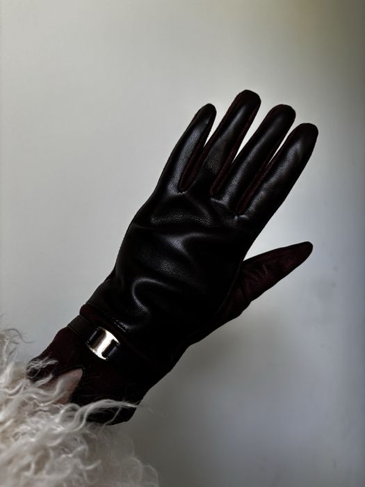 Czekoladowe brązowe rękawiczki winter fall elegancy jesień pinterest