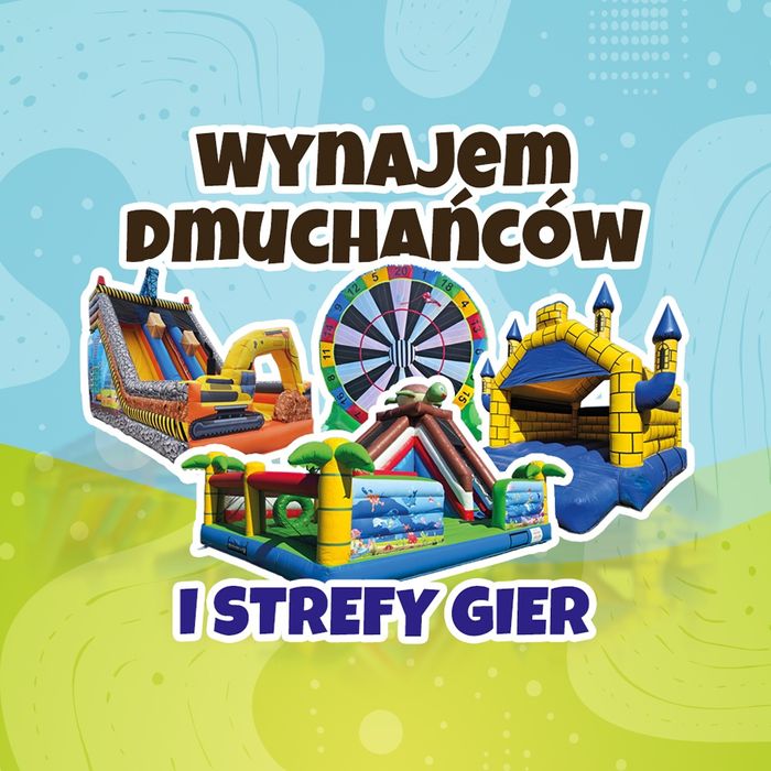 DMUCHAŃCE - WYNAJEM , GRY PLENEROWE , zjeżdzalnia  , plac zabaw , dart