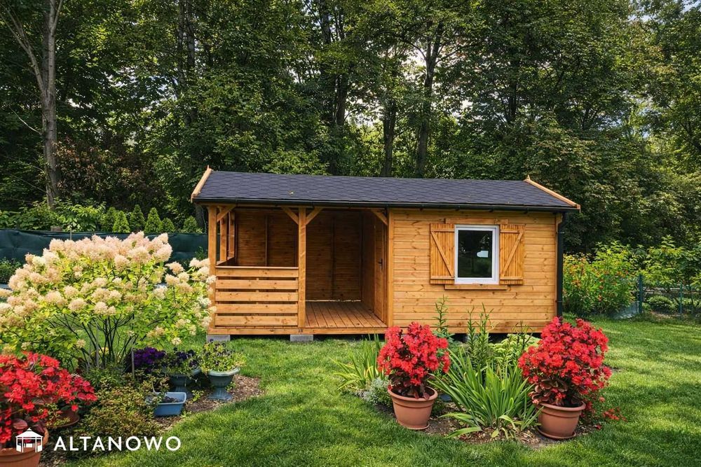 Drewniany domek ogrodowy letniskowy 3x6 | producent | transport | rod