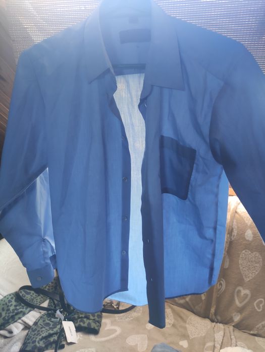 Рубашка голубая детская