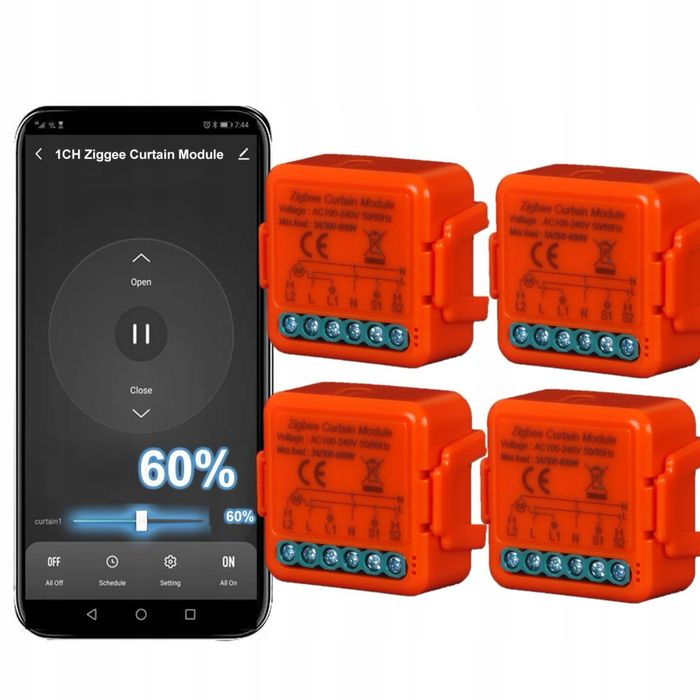 4xModuł przerywacza rolet, inteligentny zegar do rolet elektrycznych