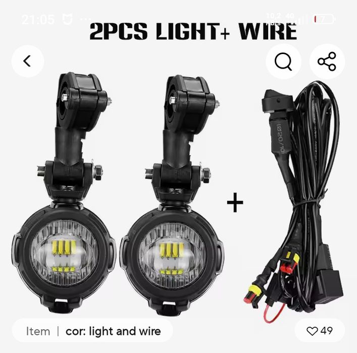 Faróis auxiliares Led E9
