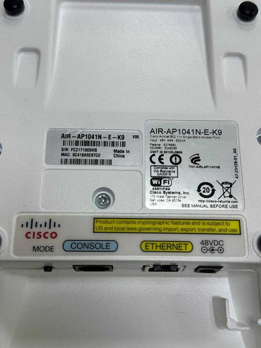 Точка Доступа Cisco AIR-AP1041N-E-K9